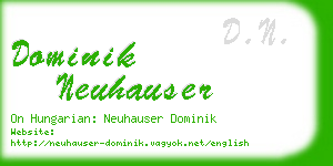 dominik neuhauser business card